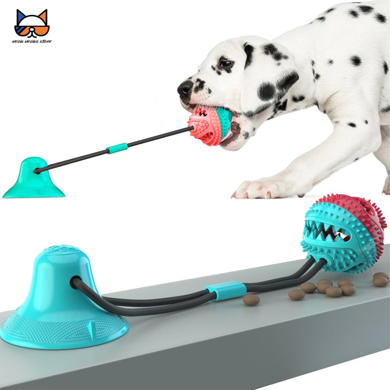 Dog Toys Silicon Suction Cup Tug Interactive Dog Ball Toy for Pet